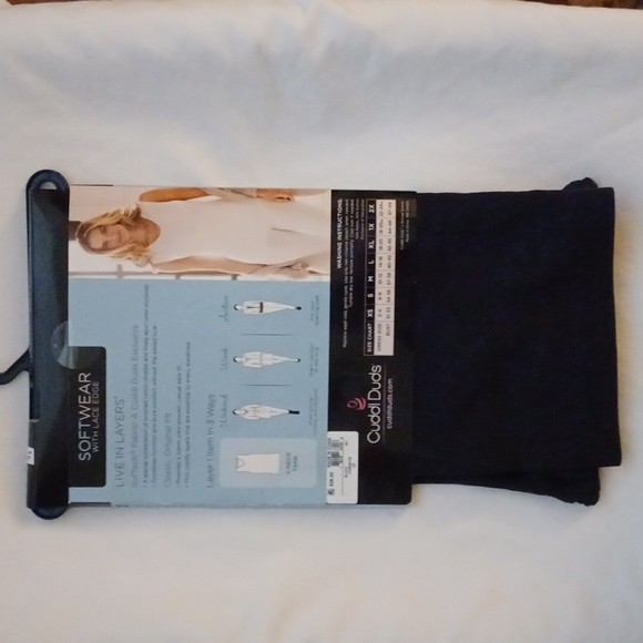 Cuddl Duds Plus Size Lace-Edge Tank Top - Picture 3 of 4